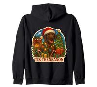 Tis The Season Chien Setter Irlandais Rouge et Blanc Noël Sweat à Capuche