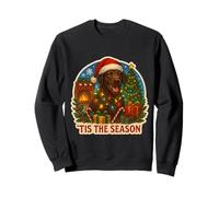 Tis The Season Chien Setter Irlandais Rouge et Blanc Noël Sweatshirt