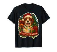 Tis The Season Chien Setter Irlandais Rouge et Blanc Noël T-Shirt