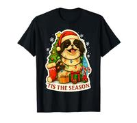 Tis The Season Chin Dog Japonais Merry Christmas Mom Dad Fun T-Shirt