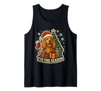 Tis The Season Cocker Spaniel Chien Merry Christmas Mom Dad Débardeur