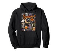 Tis The Season Collage Halloween Effrayant Vintage Citrouille Automne Sweat à Capuche
