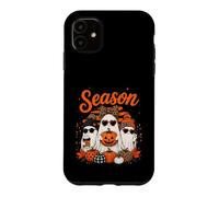 Tis The Season Cute Halloween Ghosts Pumpkin Fall Fun Coque pour iPhone 11