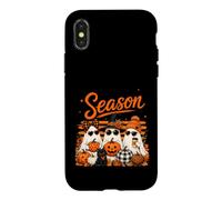 Tis The Season Cute Halloween Ghosts Pumpkin Fall Fun Coque pour iPhone X/XS