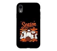 Tis The Season Cute Halloween Ghosts Pumpkin Fall Fun Coque pour iPhone XR