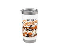 Tis the Season Cute Halloween Ghosts Pumpkin Fall Fun Gobelet isotherme en acier inoxydable double paroi