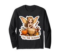 Tis The Season Fairy Automne Femme Citrouille Spice Coffee Manche Longue