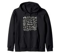 Tis The Season Fall Doodle Art Cozy Autumn Pumpkin Spice Sweat à Capuche