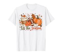 Tis The Season Fall Football Citrouille Spice Autumn Lover Cute T-Shirt