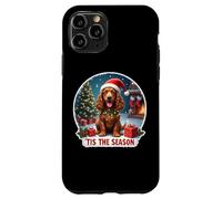 Tis The Season Field Spaniel Dog Joyeux Noël pour Maman et Papa Coque pour iPhone 11 Pro