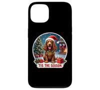 Tis The Season Field Spaniel Dog Joyeux Noël pour Maman et Papa Coque pour iPhone 13