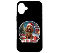 Tis The Season Field Spaniel Dog Joyeux Noël pour Maman et Papa Coque pour iPhone 16 Plus