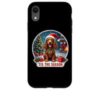 Tis The Season Field Spaniel Dog Joyeux Noël pour Maman et Papa Coque pour iPhone XR