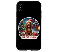 Tis The Season Field Spaniel Dog Joyeux Noël pour Maman et Papa Coque pour iPhone XS Max