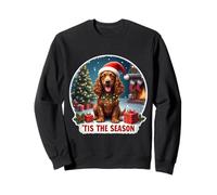 Tis The Season Field Spaniel Dog Joyeux Noël pour Maman et Papa Sweatshirt
