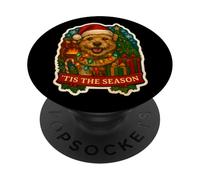 Tis The Season Glen of Imaal Terrier Chien Noël Maman Papa PopSockets PopGrip Adhésif