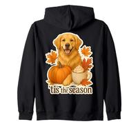 Tis The Season Golden Retriever Chien Automne Automne Citrouille Mignon Sweat à Capuche