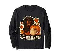 Tis The Season Gordon Setter Dog Automne Automne Citrouille Épice Manche Longue