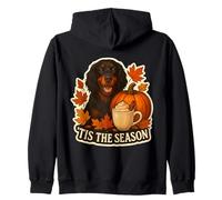Tis The Season Gordon Setter Dog Automne Automne Citrouille Épice Sweat à Capuche