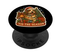 Tis The Season Grand Basset Griffon Vendéen Chien Noël PopSockets PopGrip Adhésif