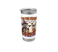 Tis The Season Halloween Koala Witch Ghost Koala Lovers Gobelet isotherme en acier inoxydable double paroi