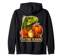 Tis The Season Iguana Pet Automne Automne Citrouille Épice Feuilles Sweat à Capuche