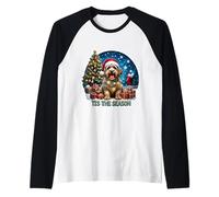 Tis The Season Lagotto Romagnolo Chien Merry Christmas Holiday Manche Raglan