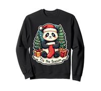Tis The Season Panda Sapin de Noël Festif pour Amoureux de Noël Sweatshirt