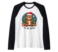 Tis The Season Peluche Ours Grizzly Noël Noël Festif Noël Manche Raglan