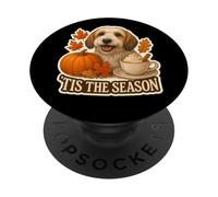 Tis The Season Petit Basset Griffon Vendéen Chien Automne Automne PopSockets PopGrip Adhésif