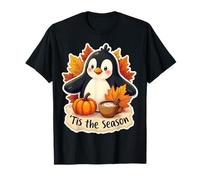 Tis The Season Pingouin Automne Automne Citrouille Feuilles Vintage T-Shirt