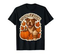 Tis The Season Pit Bull Dog Automne Automne Citrouille Épices Latte T-Shirt