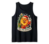 Tis The Season Poméranian Dog Merry Christmas Tree Mom Dad Débardeur