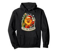 Tis The Season Poméranian Dog Merry Christmas Tree Mom Dad Sweat à Capuche