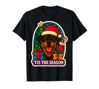Tis The Season Rottweiler Arbre de Noël pour Maman Papa propriétaire T-Shirt