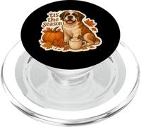 Tis The Season Saint Bernard Chien Automne Automne Citrouille Épice PopSockets PopGrip pour MagSafe