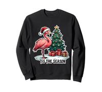 Tis The Season Sapin de Noël Flamant Rose Sweatshirt