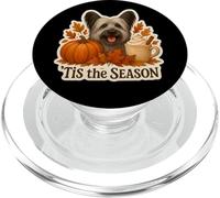 Tis The Season Skye Terrier Chien Automne Automne Citrouille Feuilles PopSockets PopGrip pour MagSafe