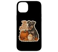 Tis The Season Standard Schnauzer Automne Citrouille Coque pour iPhone 14 Plus