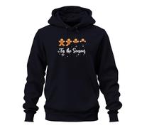 Tis The Season Sweat à capuche unisexe Pain d'épices - Noël Noël, bleu marine, 3XL