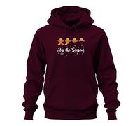 Tis The Season Sweat à capuche unisexe Pain d'épices - Noël Noël, bordeaux, 3XL