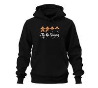Tis The Season Sweat à capuche unisexe Pain d'épices - Noël Noël, Noir , 3XL