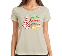 Tis The Season T-shirt pour femme Motif biscuits de Noël Pain d'épices Arbre Biscuits, naturel, 3XL