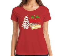 Tis The Season T-shirt pour femme Motif biscuits de Noël Pain d'épices Arbre Biscuits, rouge, 3XL