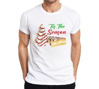 Tis The Season T-shirt pour homme Motif biscuits de Noël Pain d'épices Arbre Biscuits, Blanc., XXL