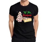 Tis The Season T-shirt pour homme Motif biscuits de Noël Pain d'épices Arbre Biscuits, Noir , 3XL