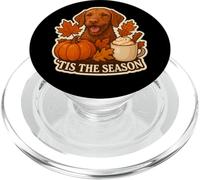 Tis The Season Tasse en Forme de Citrouille à Poil Dur Motif Chien PopSockets PopGrip pour MagSafe