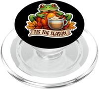 Tis The Season Tasse Vintage Grenouille Automne Feuilles Citrouille PopSockets PopGrip pour MagSafe