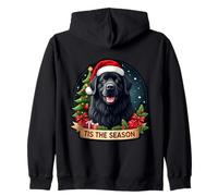 Tis The Season Terre-Neuve Chien Joyeux Noël Maman Papa Noël Sweat à Capuche