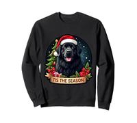 Tis The Season Terre-Neuve Chien Joyeux Noël Maman Papa Noël Sweatshirt